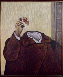 Autoretrato con celular, 2009 (col. privada)