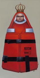 Fe, acrilico sobre lienzo, 97 x 50 cm, 2023.