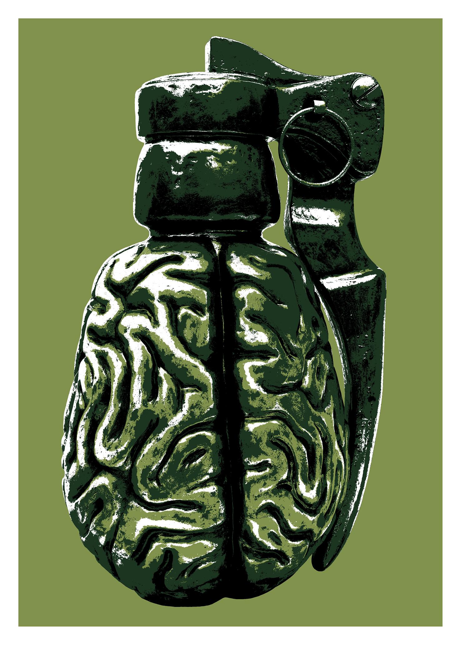 Estrategia, serigrafia, 70 x 50 cm