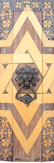 Judaismo, acrilico y metal s/ madera, 2018