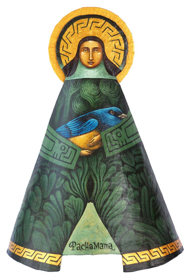 Pachamama,  acrilico sobre paper marche, 2021.